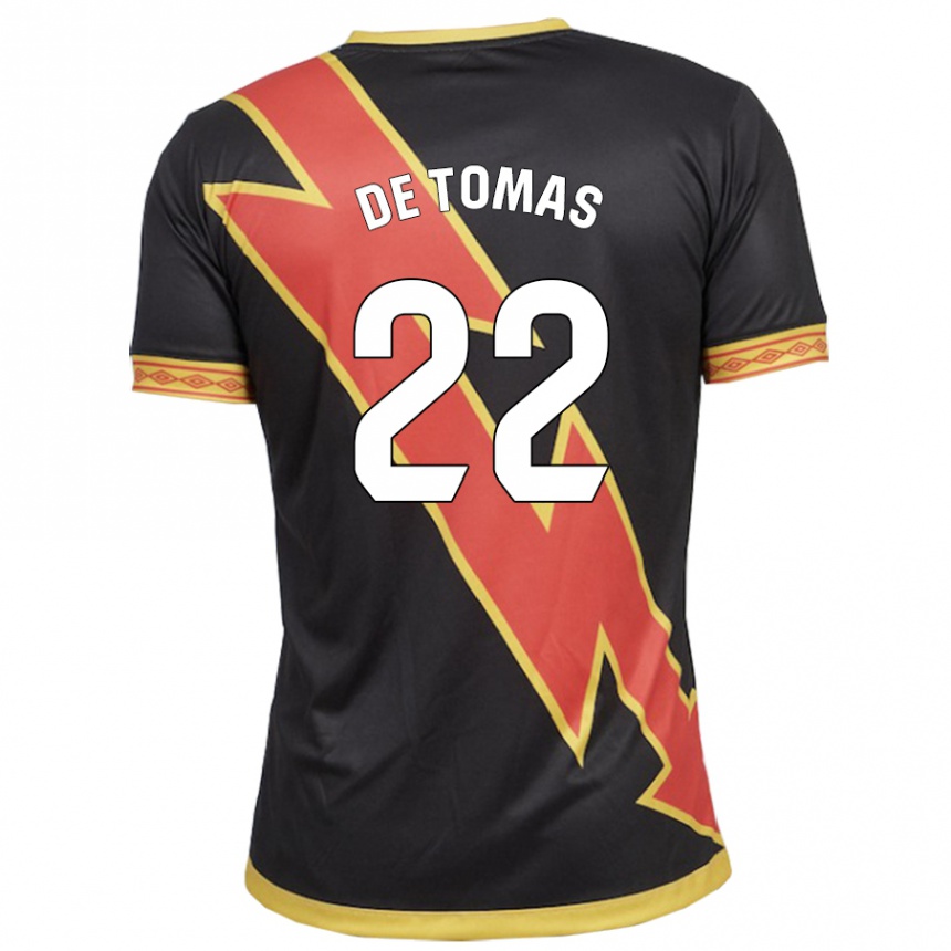 Kids Football Raúl De Tomás #22 Black Away Jersey 2023/24 T-Shirt