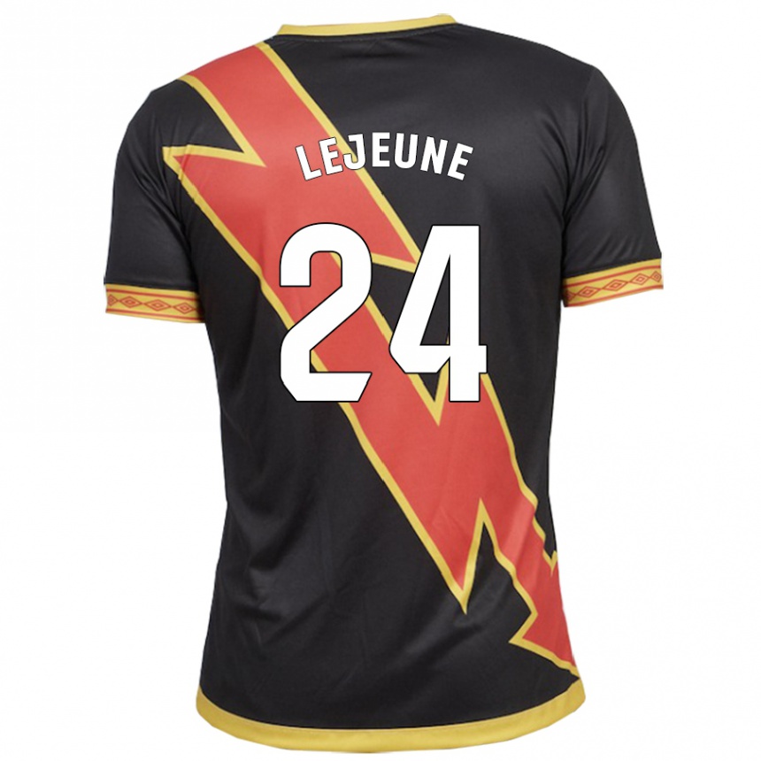 Kids Football Florian Lejeune #24 Black Away Jersey 2023/24 T-Shirt