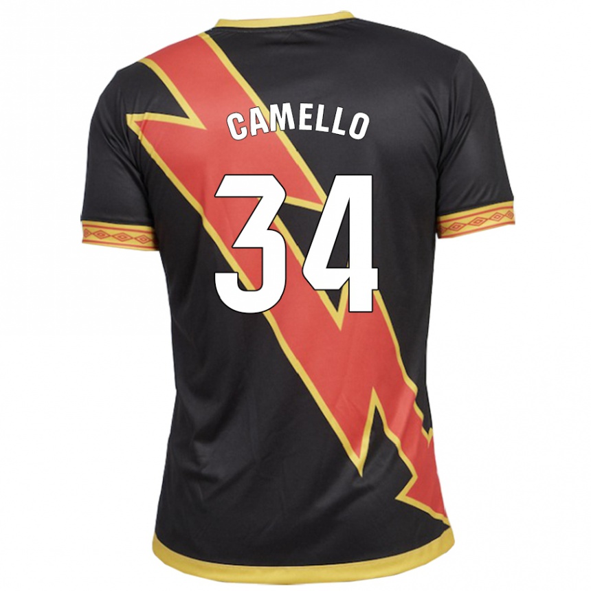 Kids Football Sergio Camello #34 Black Away Jersey 2023/24 T-Shirt