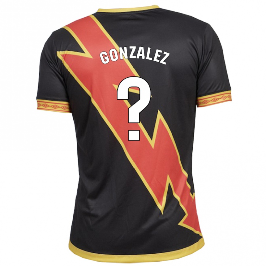 Kids Football Aitor González #0 Black Away Jersey 2023/24 T-Shirt