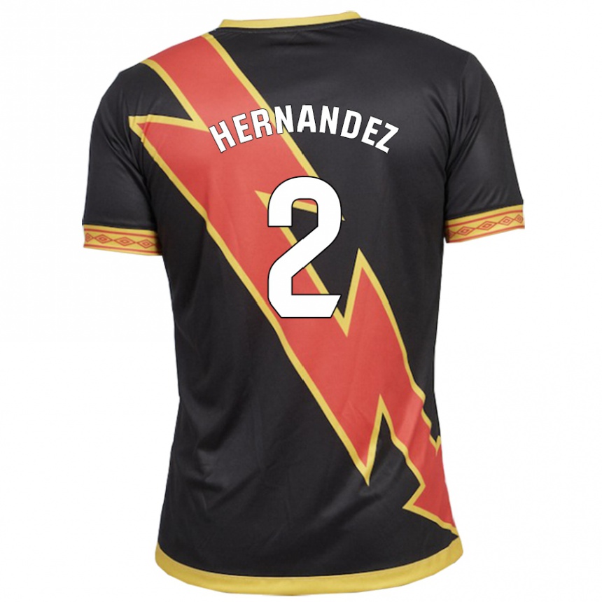 Kids Football Marco Hernández #2 Black Away Jersey 2023/24 T-Shirt