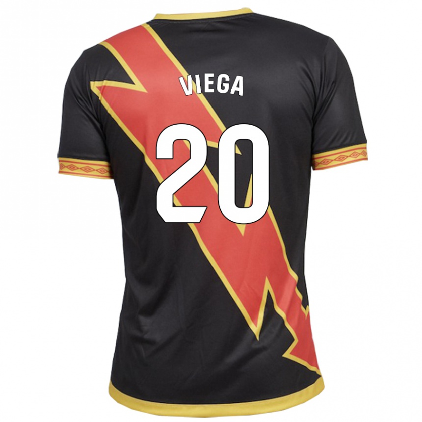 Kids Football David Viega #20 Black Away Jersey 2023/24 T-Shirt