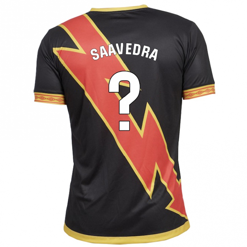 Kids Football David Saavedra #0 Black Away Jersey 2023/24 T-Shirt