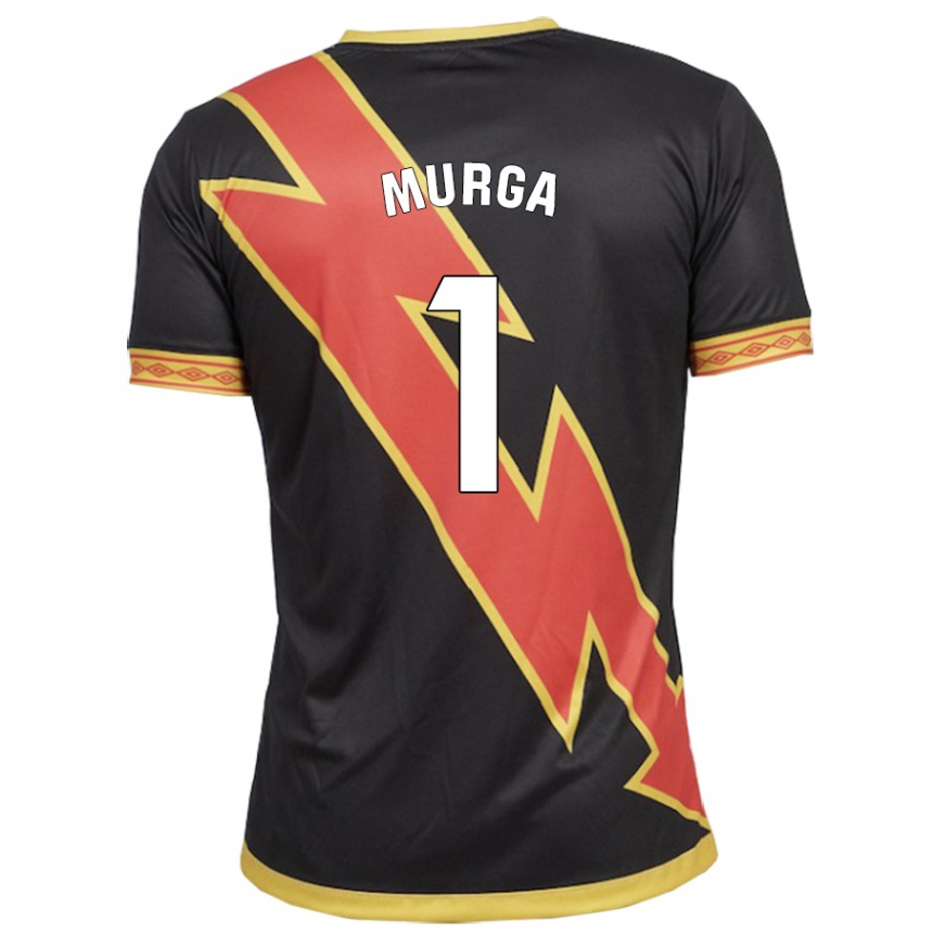 Kids Football Ana María De Murga Blanco #1 Black Away Jersey 2023/24 T-Shirt