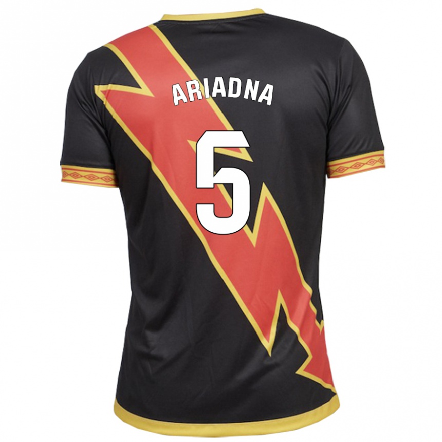 Kids Football Ariadna Rovirola Moreno #5 Black Away Jersey 2023/24 T-Shirt