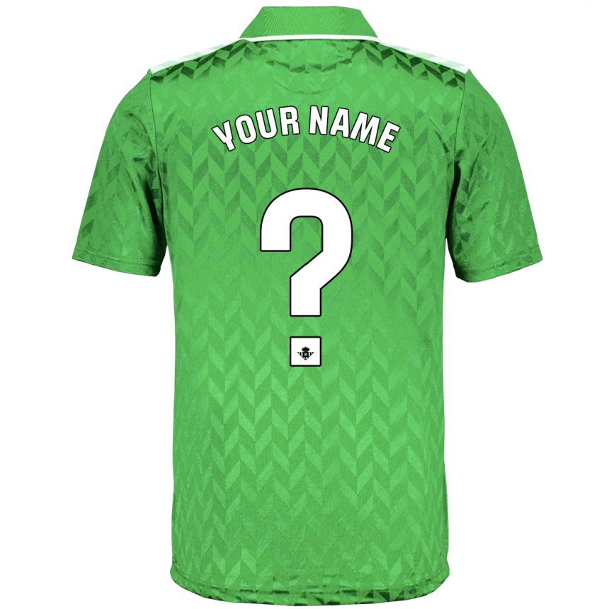 Kids Football Your Name #0 Green Away Jersey 2023/24 T-Shirt