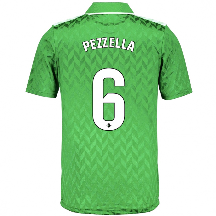 Kids Football Germán Pezzella #6 Green Away Jersey 2023/24 T-Shirt