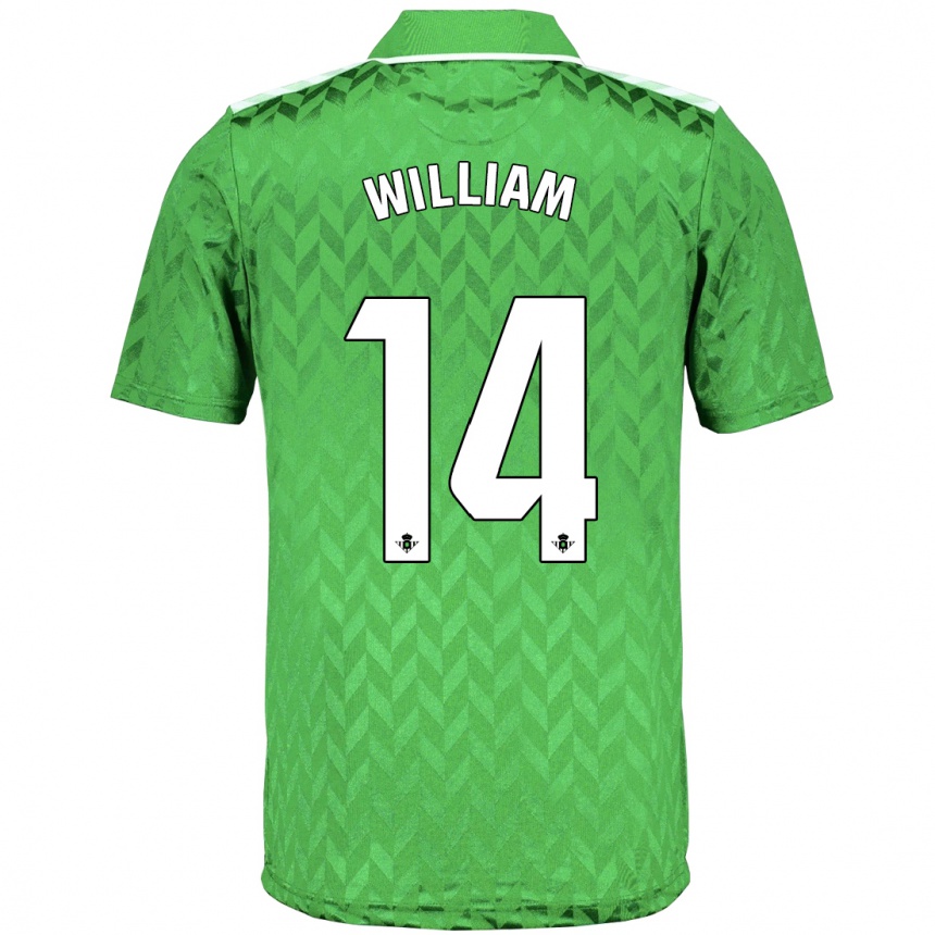 Kids Football William Carvalho #14 Green Away Jersey 2023/24 T-Shirt