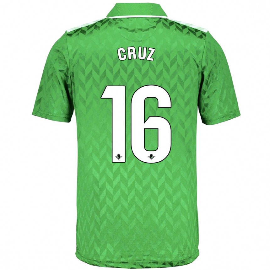 Kids Football Juan Cruz #16 Green Away Jersey 2023/24 T-Shirt