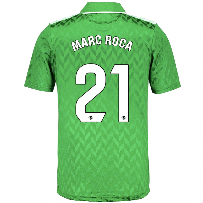 Kids Football Marc Roca #21 Green Away Jersey 2023/24 T-Shirt