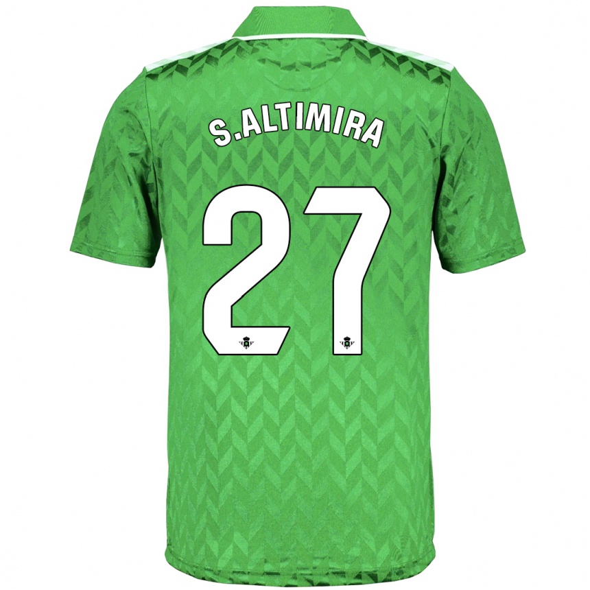 Kids Football Sergi Altimira #27 Green Away Jersey 2023/24 T-Shirt