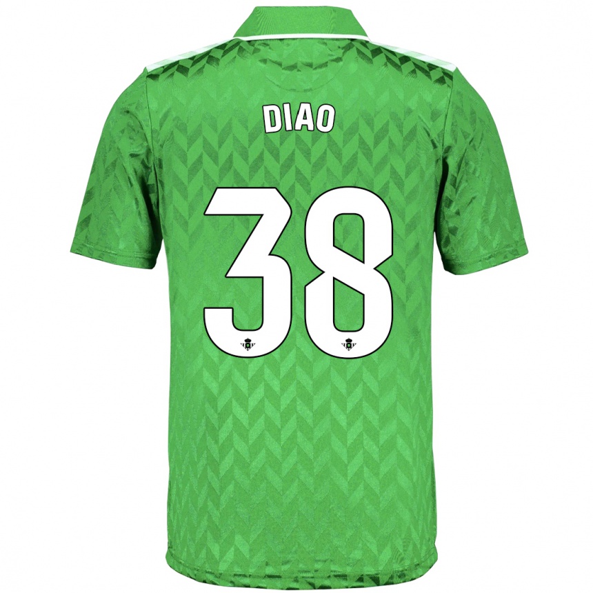 Kids Football Assane Diao #38 Green Away Jersey 2023/24 T-Shirt