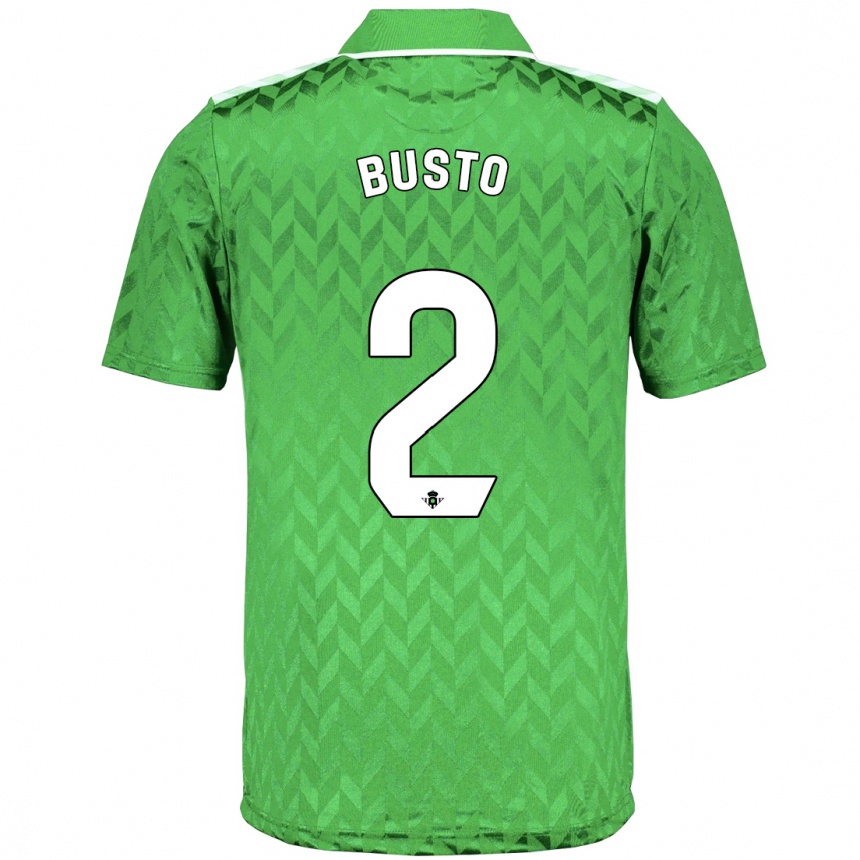 Kids Football Pablo Busto #2 Green Away Jersey 2023/24 T-Shirt