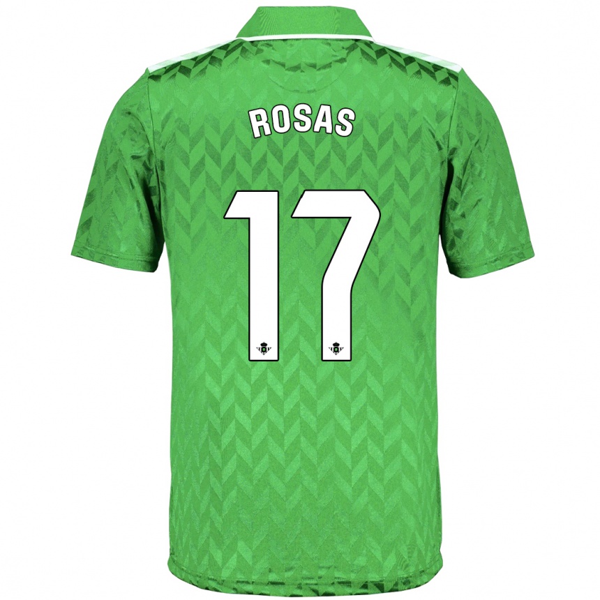 Kids Football Berto Rosas #17 Green Away Jersey 2023/24 T-Shirt