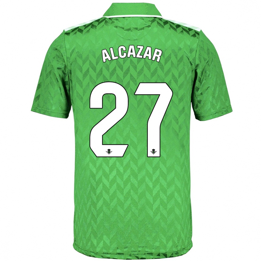 Kids Football Lucas Alcázar #27 Green Away Jersey 2023/24 T-Shirt