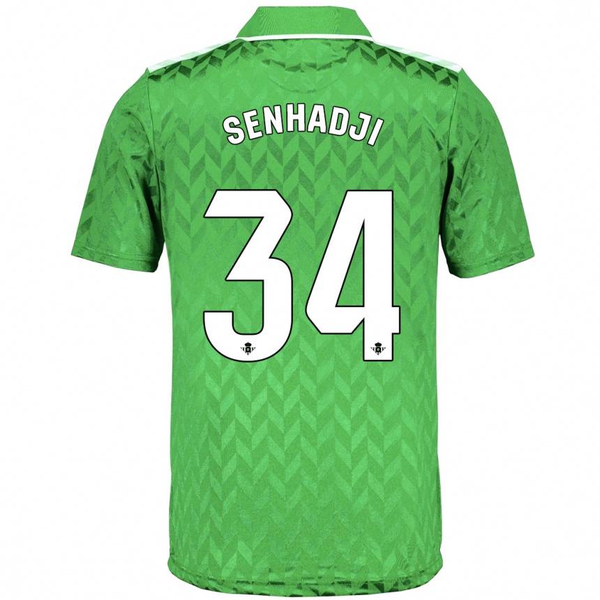 Kids Football Yanis Senhadji #34 Green Away Jersey 2023/24 T-Shirt