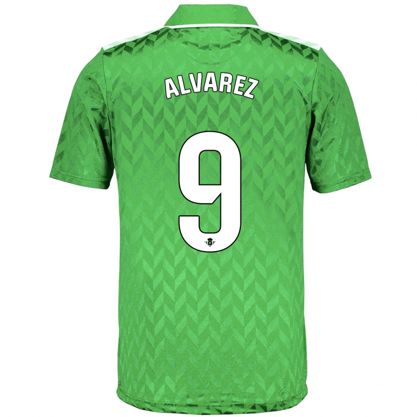 Kids Football Carmen Álvarez Sánchez #9 Green Away Jersey 2023/24 T-Shirt