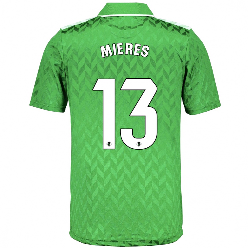 Kids Football Malena Mieres García #13 Green Away Jersey 2023/24 T-Shirt