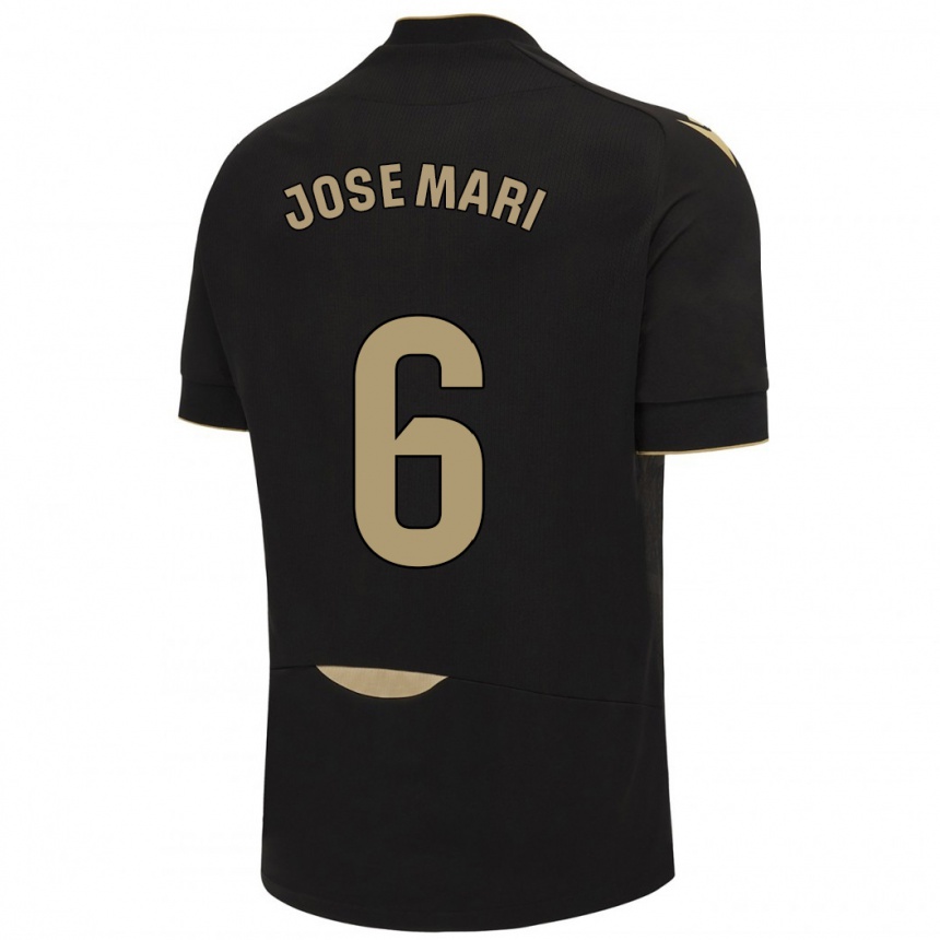 Kids Football José Mari #6 Black Away Jersey 2023/24 T-Shirt