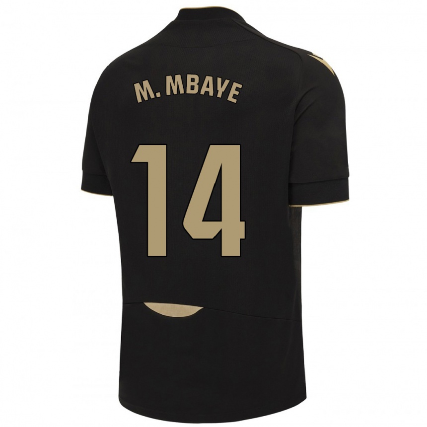 Kids Football Momo Mbaye #14 Black Away Jersey 2023/24 T-Shirt