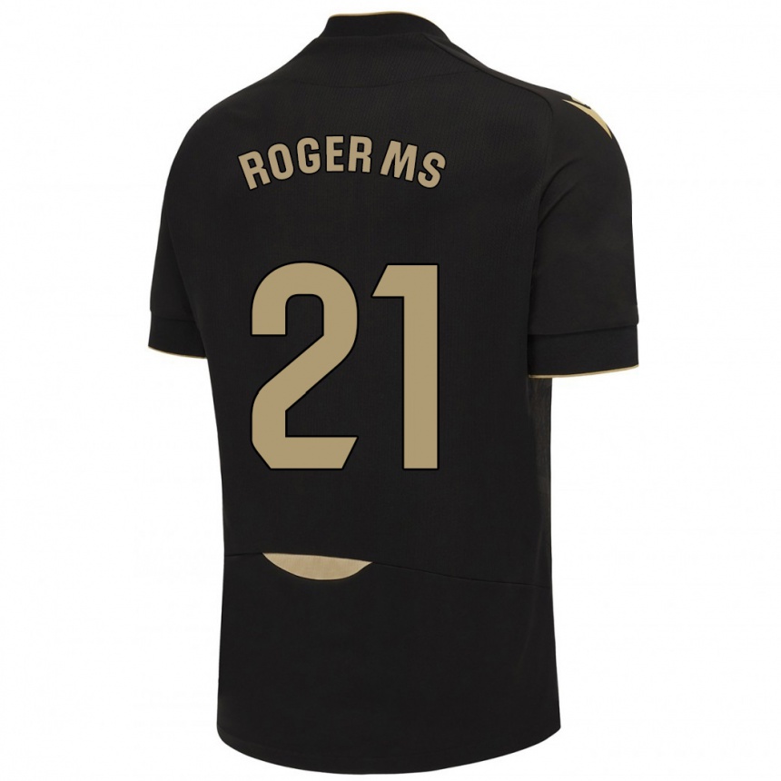 Kids Football Roger Martí #21 Black Away Jersey 2023/24 T-Shirt