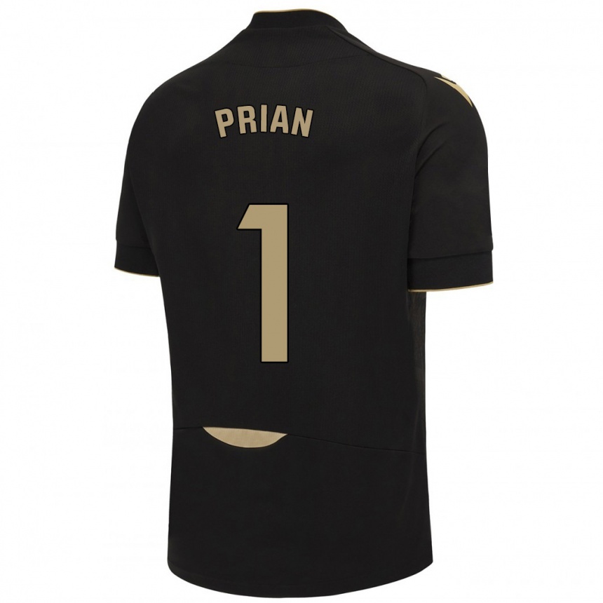 Kids Football Ana María Prián Pereira #1 Black Away Jersey 2023/24 T-Shirt