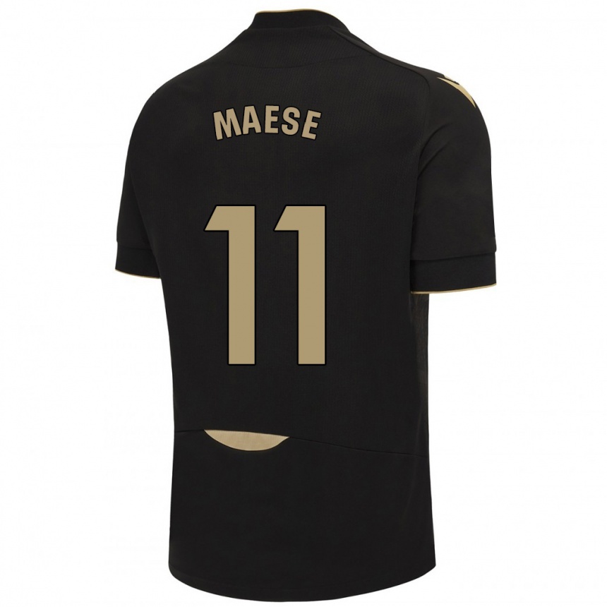 Kids Football María Del Carmen Maese Gaitán #11 Black Away Jersey 2023/24 T-Shirt