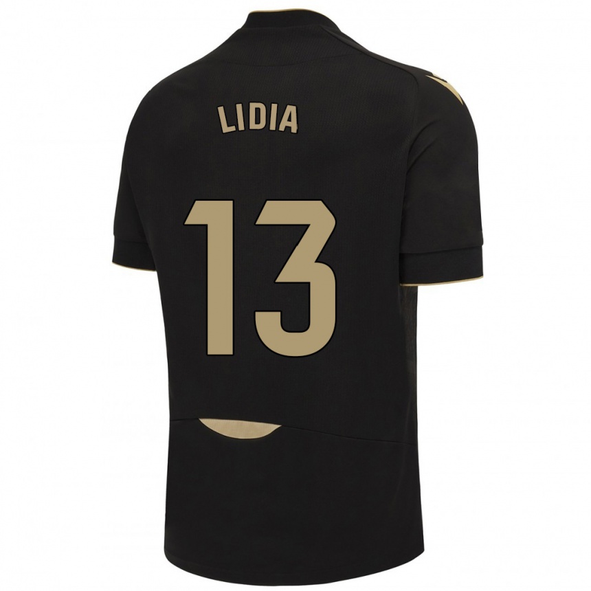 Kids Football Lidia Rincón García #13 Black Away Jersey 2023/24 T-Shirt
