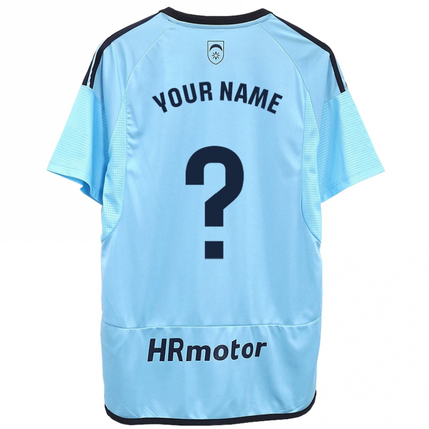 Kids Football Your Name #0 Blue Away Jersey 2023/24 T-Shirt