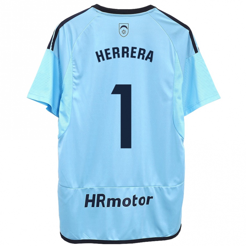 Kids Football Sergio Herrera #1 Blue Away Jersey 2023/24 T-Shirt