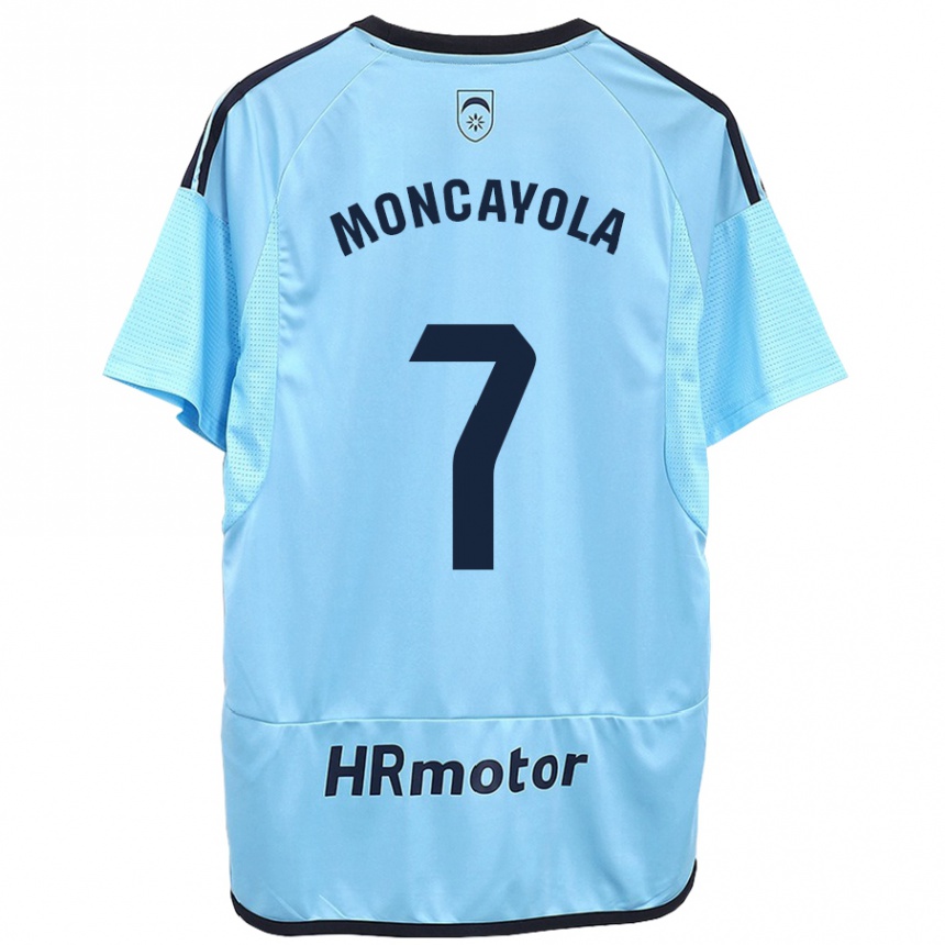 Kids Football Jon Moncayola #7 Blue Away Jersey 2023/24 T-Shirt