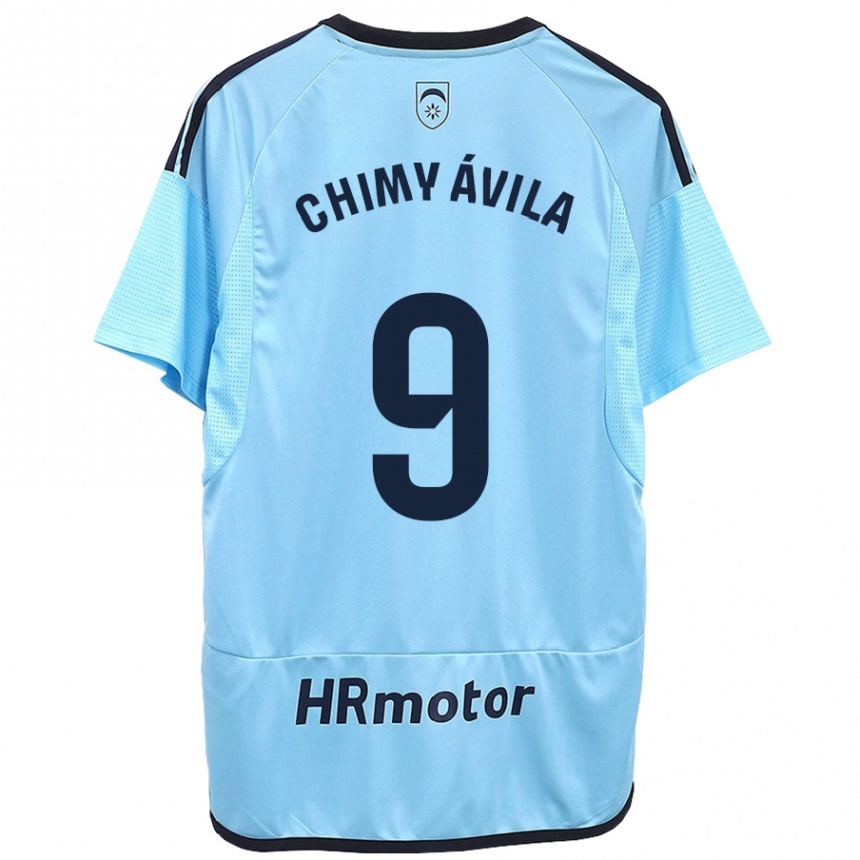 Kids Football Chimy Ávila #9 Blue Away Jersey 2023/24 T-Shirt