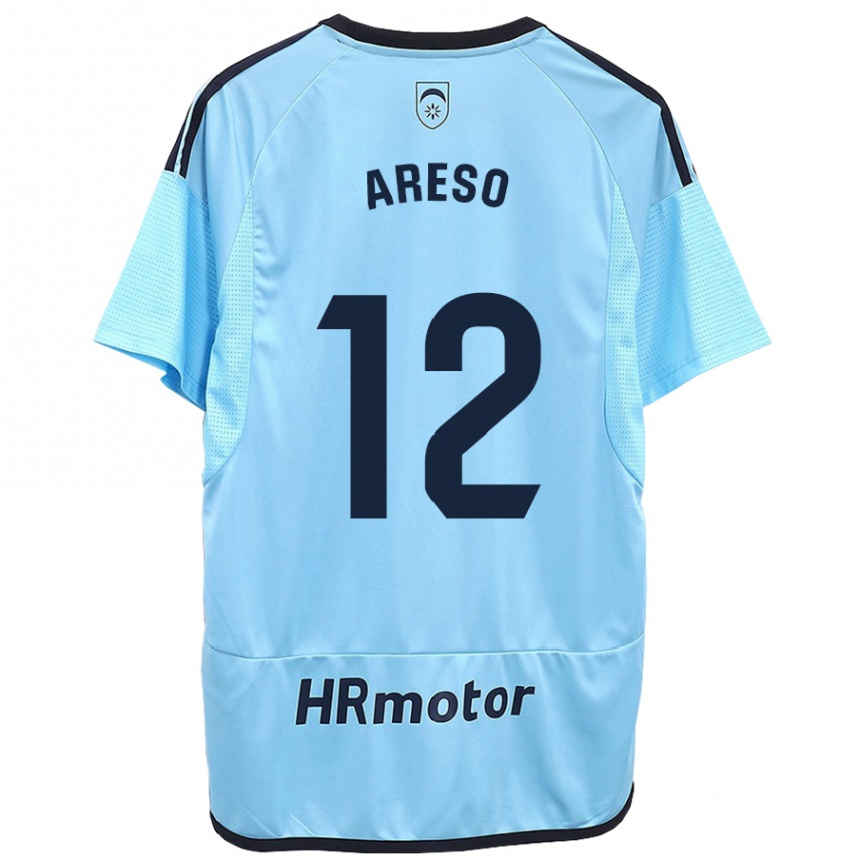 Kids Football Jesús Areso #12 Blue Away Jersey 2023/24 T-Shirt