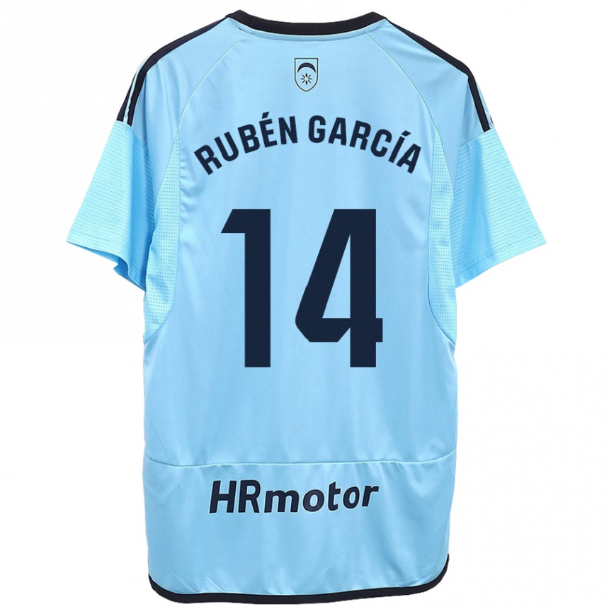 Kids Football Rubén García #14 Blue Away Jersey 2023/24 T-Shirt