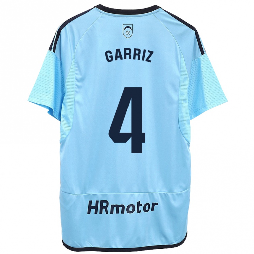 Kids Football Ibaider Garriz #4 Blue Away Jersey 2023/24 T-Shirt