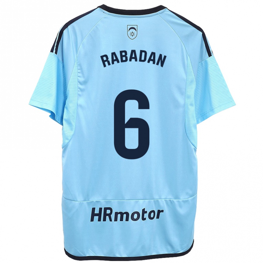 Kids Football David Rabadán #6 Blue Away Jersey 2023/24 T-Shirt