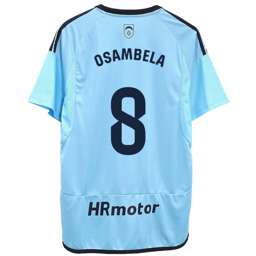 Kids Football Asier Osambela #8 Blue Away Jersey 2023/24 T-Shirt