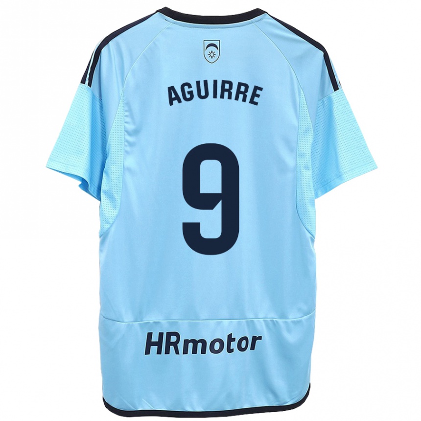 Kids Football Jorge Aguirre #9 Blue Away Jersey 2023/24 T-Shirt