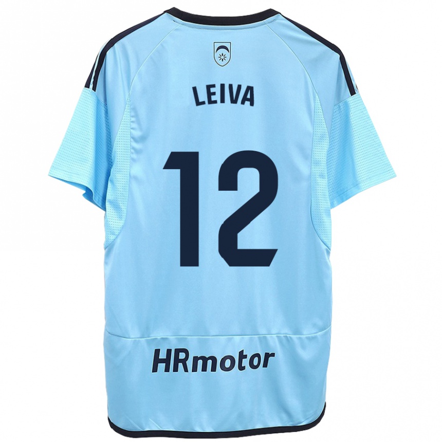 Kids Football Álvaro Leiva #12 Blue Away Jersey 2023/24 T-Shirt