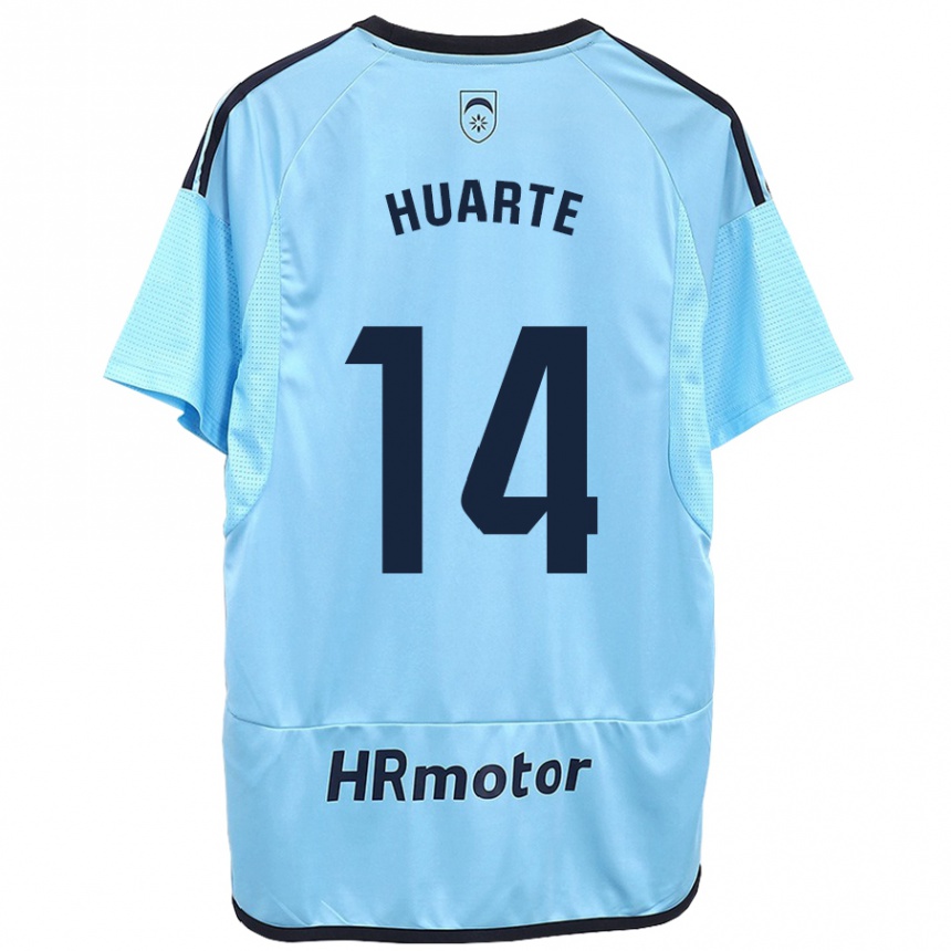 Kids Football Xabi Huarte #14 Blue Away Jersey 2023/24 T-Shirt