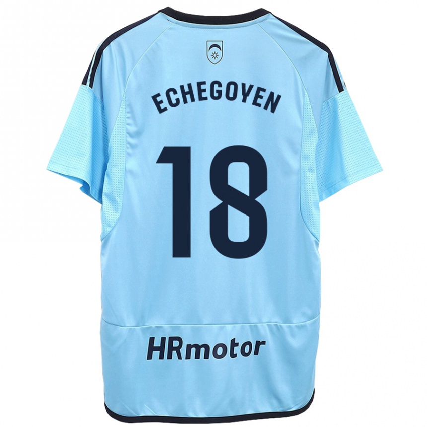 Kids Football Mauro Echegoyen #18 Blue Away Jersey 2023/24 T-Shirt