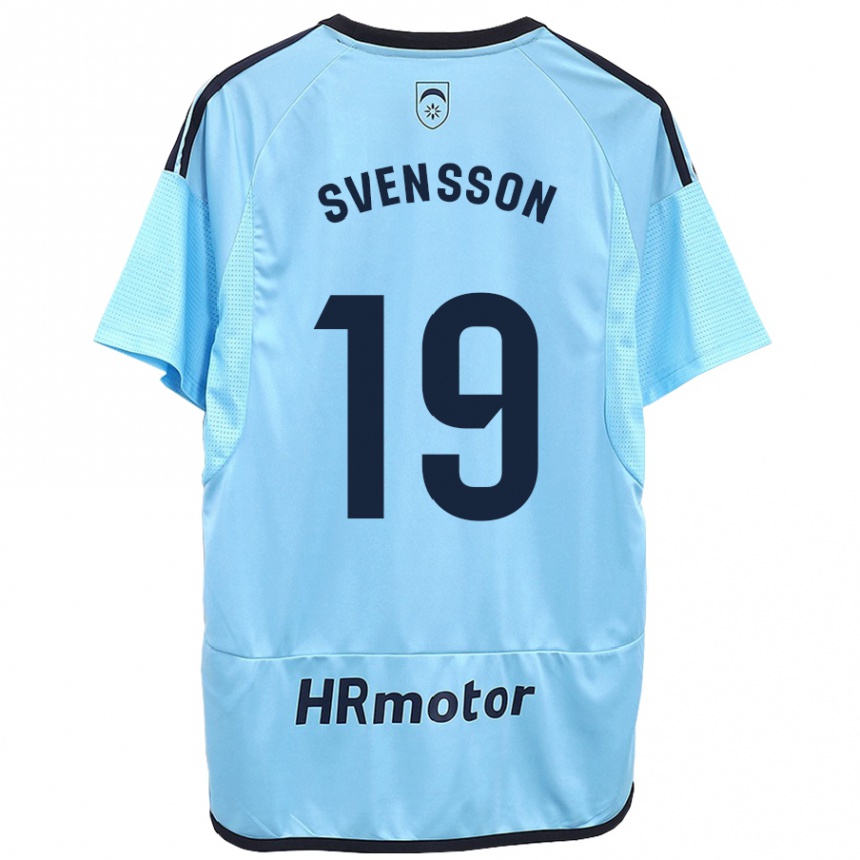 Kids Football Max Svensson #19 Blue Away Jersey 2023/24 T-Shirt