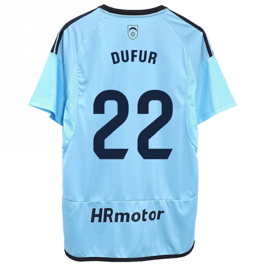 Kids Football Ander Dufur #22 Blue Away Jersey 2023/24 T-Shirt