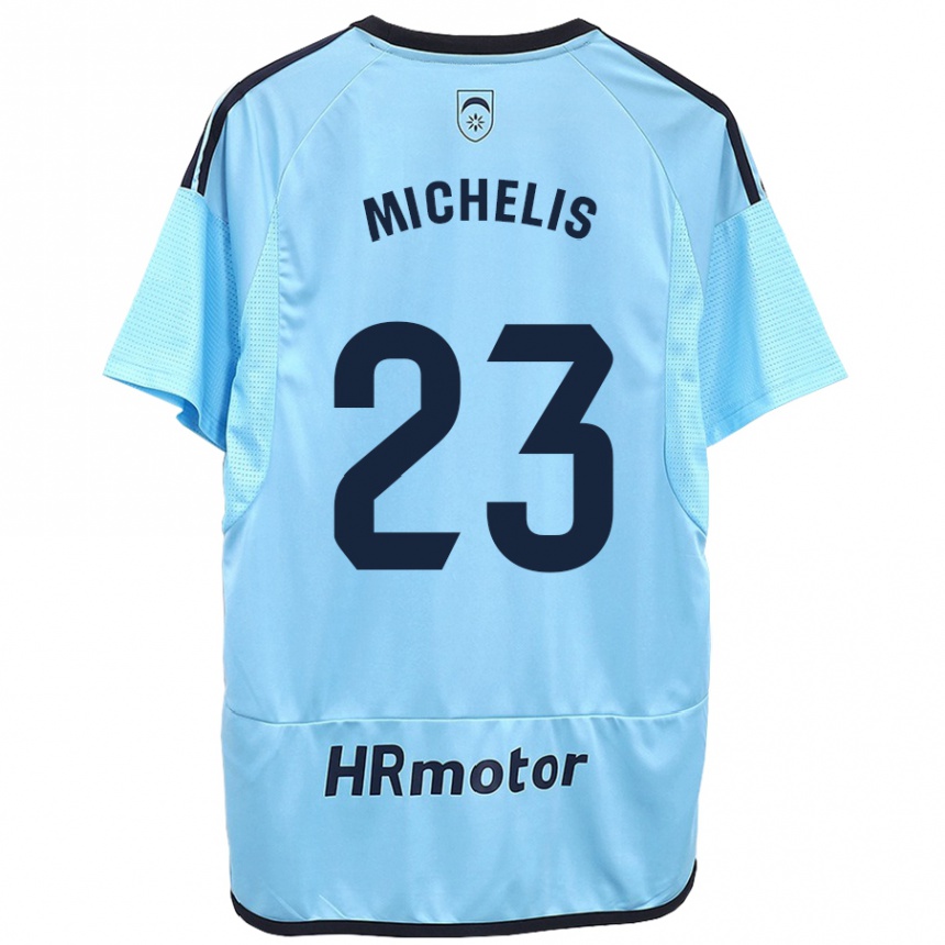 Kids Football Nikolaos Michelis #23 Blue Away Jersey 2023/24 T-Shirt