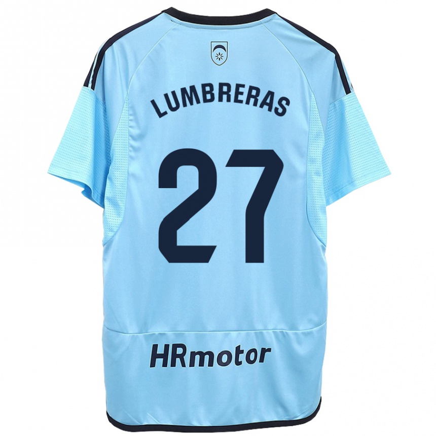 Kids Football Carlos Lumbreras #27 Blue Away Jersey 2023/24 T-Shirt