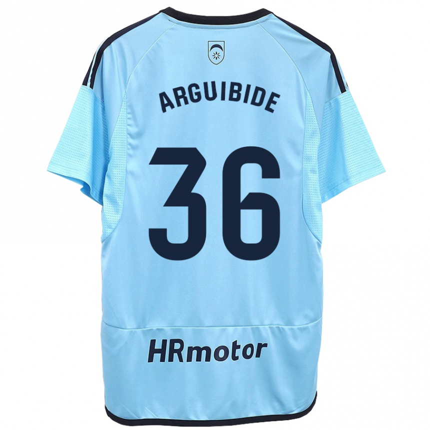 Kids Football Iñigo Arguibide #36 Blue Away Jersey 2023/24 T-Shirt