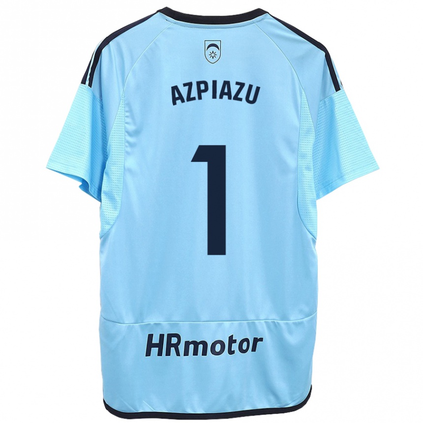 Kids Football Nahia Azpiazu Moreno #1 Blue Away Jersey 2023/24 T-Shirt