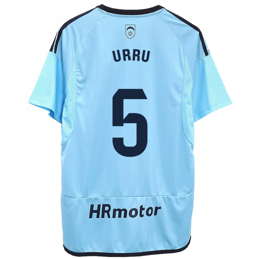 Kids Football Irati Urruzola Bermúdez #5 Blue Away Jersey 2023/24 T-Shirt