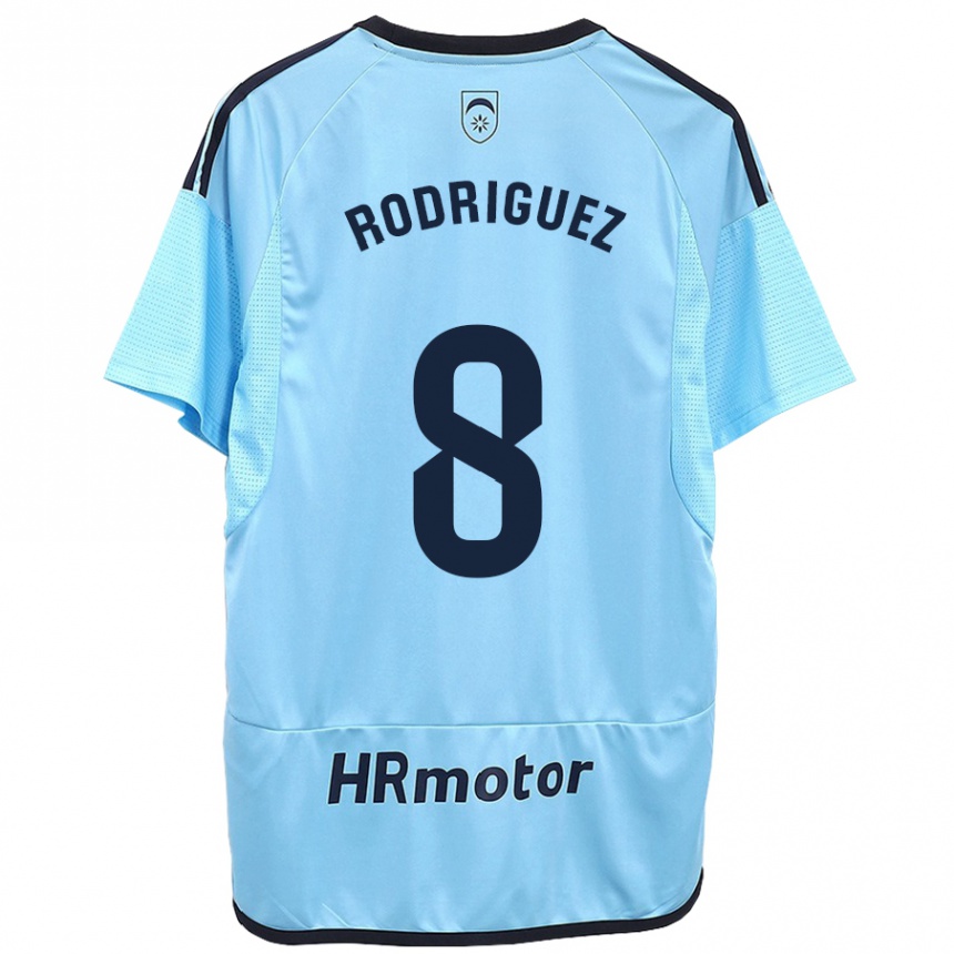 Kids Football Vanessa Rodríguez Iribarren #8 Blue Away Jersey 2023/24 T-Shirt