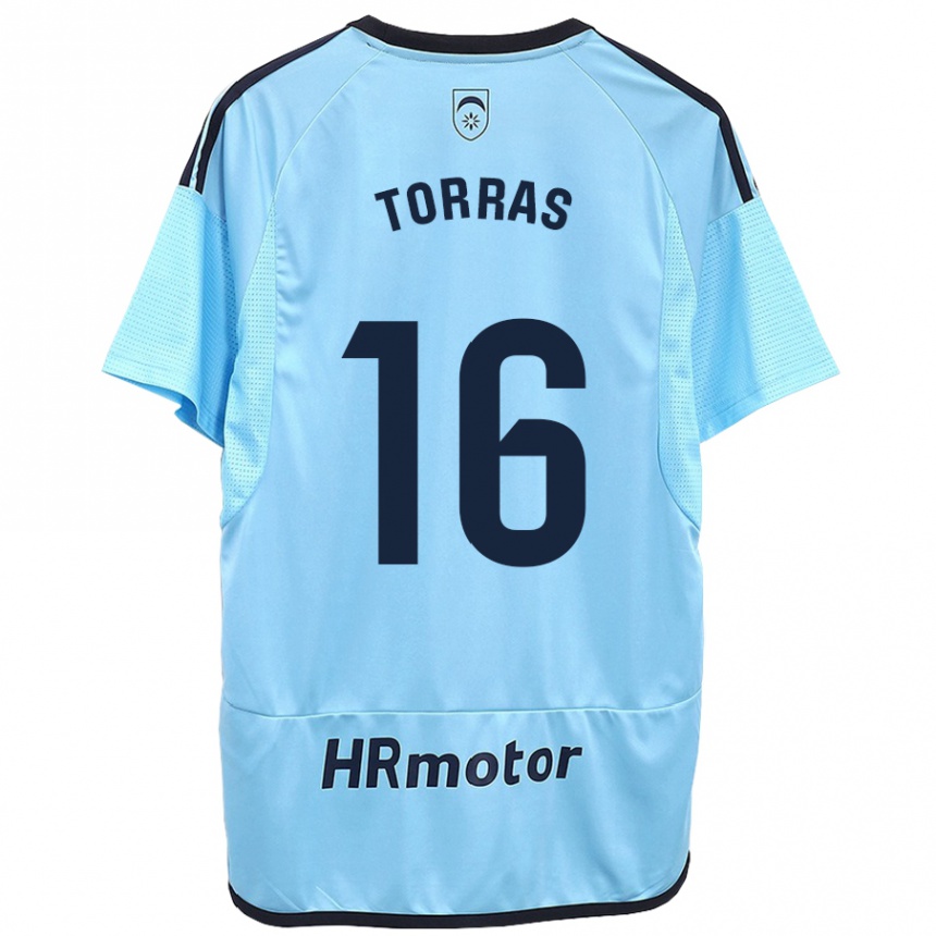 Kids Football Mar Torrás De Fortuny #16 Blue Away Jersey 2023/24 T-Shirt